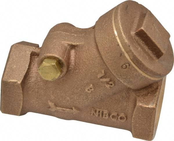 NIBCO - 1/2" Bronze Check Valve - Y-Pattern, FNPT x FNPT, 200 WOG - Eagle Tool & Supply