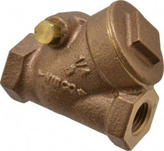 NIBCO - 1/4" Bronze Check Valve - Y-Pattern, FNPT x FNPT, 200 WOG - Eagle Tool & Supply