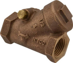 NIBCO - 1/2" Bronze Check Valve - Y-Pattern, FNPT x FNPT, 200 WOG - Eagle Tool & Supply