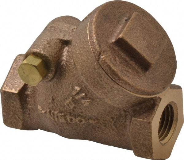 NIBCO - 1/4" Bronze Check Valve - Y-Pattern, FNPT x FNPT, 200 WOG - Eagle Tool & Supply