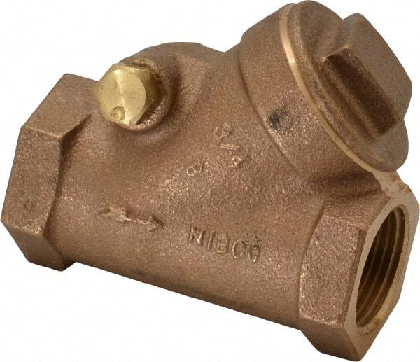 NIBCO - 3/4" Bronze Check Valve - Y-Pattern, FNPT x FNPT, 200 WOG - Eagle Tool & Supply