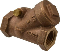 NIBCO - 1/2" Bronze Check Valve - Y-Pattern, FNPT x FNPT, 200 WOG - Eagle Tool & Supply