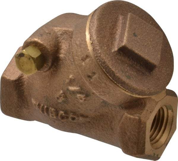 NIBCO - 1/4" Bronze Check Valve - Y-Pattern, FNPT x FNPT, 200 WOG - Eagle Tool & Supply