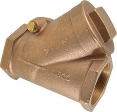 NIBCO - 2" Bronze Check Valve - Y-Pattern, FNPT x FNPT, 200 WOG - Eagle Tool & Supply