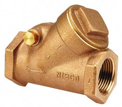 NIBCO - 3" Bronze Check Valve - Y-Pattern, FNPT x FNPT, 300 WOG - Eagle Tool & Supply