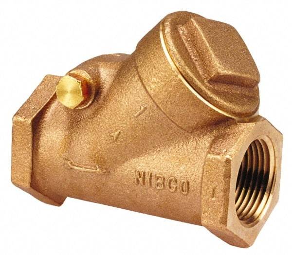 NIBCO - 1/4" Bronze Check Valve - Y-Pattern, FNPT x FNPT, 600 WOG - Eagle Tool & Supply