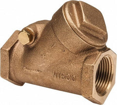 NIBCO - 1" Bronze Check Valve - Y-Pattern, FNPT x FNPT, 300 WOG - Eagle Tool & Supply