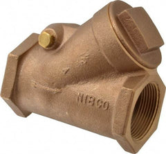 NIBCO - 1-1/2" Bronze Check Valve - Y-Pattern, FNPT x FNPT, 300 WOG - Eagle Tool & Supply