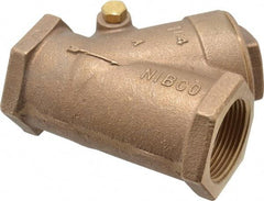 NIBCO - 1-1/4" Bronze Check Valve - Y-Pattern, FNPT x FNPT, 300 WOG - Eagle Tool & Supply