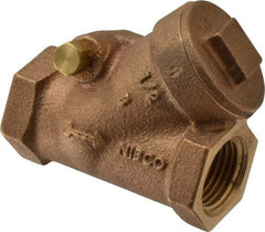 NIBCO - 1/2" Bronze Check Valve - Y-Pattern, FNPT x FNPT, 300 WOG - Eagle Tool & Supply