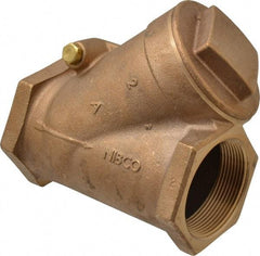 NIBCO - 2" Bronze Check Valve - Y-Pattern, FNPT x FNPT, 300 WOG - Eagle Tool & Supply