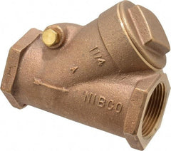 NIBCO - 1-1/4" Bronze Check Valve - Y-Pattern, FNPT x FNPT, 300 WOG - Eagle Tool & Supply