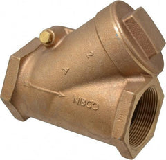 NIBCO - 2" Bronze Check Valve - Y-Pattern, FNPT x FNPT, 300 WOG - Eagle Tool & Supply