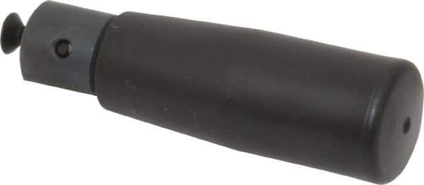 Elesa - M4x0.7 Stem, Revolving (Folding) Handwheel & Machine Handle - Technopolymer Cylindrical Handle, Steel Stem, 2.2" Handle Length, 2.91" OAL - Eagle Tool & Supply