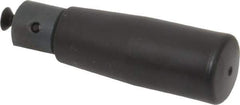 Elesa - M4x0.7 Stem, Revolving (Folding) Handwheel & Machine Handle - Technopolymer Cylindrical Handle, Steel Stem, 2.2" Handle Length, 2.91" OAL - Eagle Tool & Supply