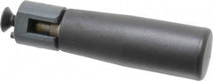 Elesa - M6x1.0 Stem, Revolving (Folding) Handwheel & Machine Handle - Technopolymer Cylindrical Handle, Steel Stem, 2.56" Handle Length, 3-1/2" OAL - Eagle Tool & Supply