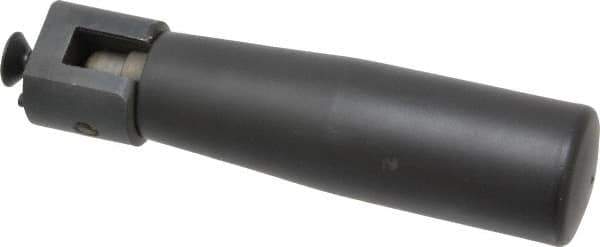 Elesa - M6x1.0 Stem, Revolving (Folding) Handwheel & Machine Handle - Technopolymer Cylindrical Handle, Steel Stem, 3.54" Handle Length, 4.65" OAL - Eagle Tool & Supply