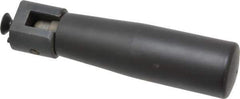 Elesa - M6x1.0 Stem, Revolving (Folding) Handwheel & Machine Handle - Technopolymer Cylindrical Handle, Steel Stem, 3.54" Handle Length, 4.65" OAL - Eagle Tool & Supply
