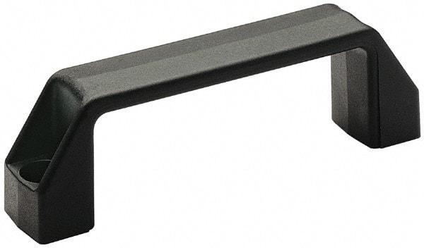 Elesa - 3.68" Center to Center, 0.83" Wide Handle, Black Matte Finish Plastic Pull Handle - 4.21" Long, 1.42" High - Eagle Tool & Supply