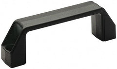 Elesa - 3.68" Center to Center, 0.83" Wide Handle, Black Matte Finish Plastic Pull Handle - 4.21" Long, 1.42" High - Eagle Tool & Supply