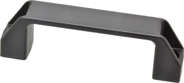 Elesa - 4.61" Center to Center, 1.02" Wide Handle, Black Matte Finish Plastic Pull Handle - 5.28" Long, 1.61" High - Eagle Tool & Supply
