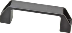 Elesa - 4.61" Center to Center, 1.02" Wide Handle, Black Matte Finish Plastic Pull Handle - 5.28" Long, 1.61" High - Eagle Tool & Supply
