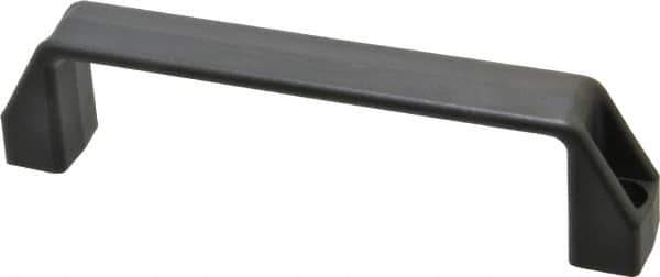 Elesa - 7.05" Center to Center, 1.1" Wide Handle, Black Matte Finish Plastic Pull Handle - 7.76" Long, 1.97" High - Eagle Tool & Supply