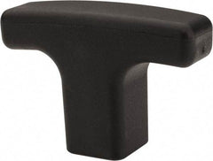 Elesa - 1/4-20 Hole Thread, 1.57" Head Length, Technopolymer, Female Insert T Handle - 0.47" Hole Depth, 1/2" Hub Diam, 0.78" Hub Height, Black - Eagle Tool & Supply