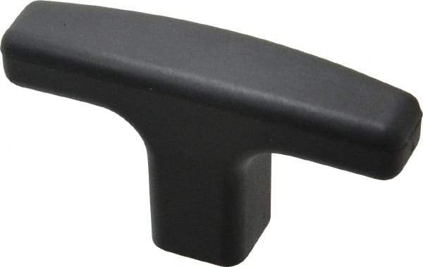 Elesa - 5/16-18 Hole Thread, 2.63" Head Length, Technopolymer, Female Insert T Handle - 0.7" Hole Depth, 5/8" Hub Diam, 0.98" Hub Height, Black - Eagle Tool & Supply