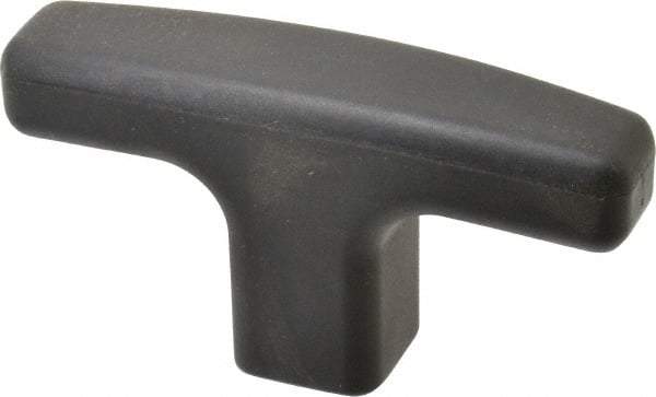 Elesa - 3/8-16 Hole Thread, 3.14" Head Length, Technopolymer, Female Insert T Handle - 0.78" Hole Depth, 3/4" Hub Diam, 1.02" Hub Height, Black - Eagle Tool & Supply