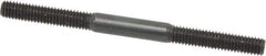 Jergens - M6x1.0 80mm OAL Equal Double Threaded Stud - Alloy Steel, Black Oxide Finish, 27mm Equal Thread Length, Metric - Eagle Tool & Supply