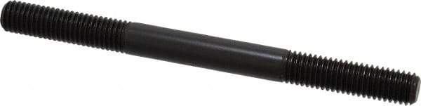 Jergens - M10x1.50 125mm OAL Equal Double Threaded Stud - Alloy Steel, Black Oxide Finish, 35mm Equal Thread Length, Metric - Eagle Tool & Supply