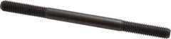 Jergens - M10x1.50 140mm OAL Equal Double Threaded Stud - Alloy Steel, Black Oxide Finish, 35mm Equal Thread Length, Metric - Eagle Tool & Supply