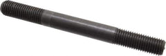 Jergens - M20x2.5 200mm OAL Equal Double Threaded Stud - Alloy Steel, Black Oxide Finish, 55mm Equal Thread Length, Metric - Eagle Tool & Supply