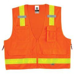 8250ZHG S/M ORANGE SURVEYORS VEST - Eagle Tool & Supply