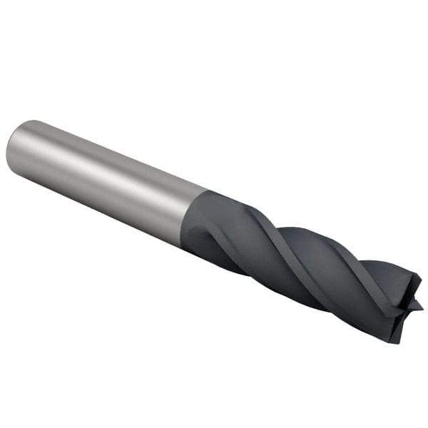 OSG - 1/2", 1" LOC, 1/2" Shank Diam, 3" OAL, 4 Flute, Solid Carbide Square End Mill - Single End, Diamond Finish, Spiral Flute, 30° Helix, Centercutting, Right Hand Cut, Right Hand Flute, Series 7040 - Eagle Tool & Supply