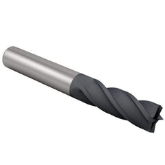 OSG - 1/2", 1" LOC, 1/2" Shank Diam, 3" OAL, 4 Flute, Solid Carbide Square End Mill - Single End, Diamond Finish, Spiral Flute, 30° Helix, Centercutting, Right Hand Cut, Right Hand Flute, Series 7040 - Eagle Tool & Supply