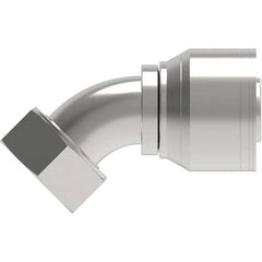 Eaton - Hydraulic Hose Fittings & Couplings Type: Female ORS Swivel, 45 Degree Elbow Hose Diameter: 13/16 (Inch) - Eagle Tool & Supply