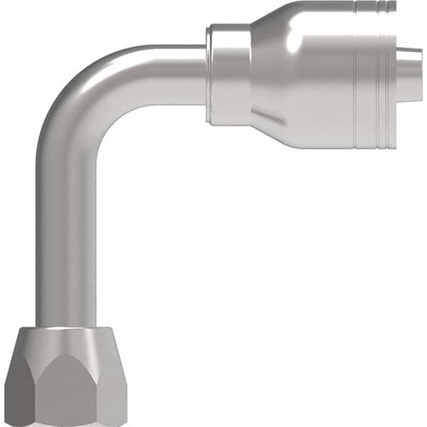 Eaton - Hydraulic Hose Fittings & Couplings Type: Female JIC Swivel, 90 Degree Elbow, Long Drop Hose Diameter: 1-1/16 (Inch) - Eagle Tool & Supply