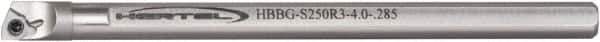 Hertel - 0.26" Min Bore Diam, 6" OAL, 3/16" Shank Diam, HBBG Indexable Boring Bar - 1-7/8" Max Bore Depth, WPGT Insert, Screw Holding Method - Eagle Tool & Supply