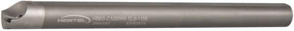 Hertel - 1.105" Min Bore Diam, 12" OAL, 1" Shank Diam, HBBS Indexable Boring Bar - 10" Max Bore Depth, TD.., TP.. Insert, Screw Holding Method - Eagle Tool & Supply