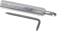 Hertel - 0.208" Min Bore Diam, 2-1/2" OAL, 3/8" Shank Diam, HBBC Indexable Boring Bar - 1/2" Max Bore Depth, CD.. Insert, Screw Holding Method - Eagle Tool & Supply