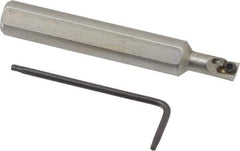 Hertel - 0.23" Min Bore Diam, 2-1/2" OAL, 3/8" Shank Diam, HBBC Indexable Boring Bar - 1/2" Max Bore Depth, CD.. Insert, Screw Holding Method - Eagle Tool & Supply