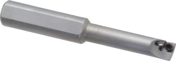 Hertel - 0.285" Min Bore Diam, 2-1/2" OAL, 3/8" Shank Diam, HBBC Indexable Boring Bar - 1-1/4" Max Bore Depth, CD.. Insert, Screw Holding Method - Eagle Tool & Supply