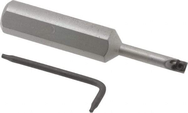 Hertel - 0.208" Min Bore Diam, 2-3/4" OAL, 1/2" Shank Diam, HBBC Indexable Boring Bar - 1" Max Bore Depth, CD.. Insert, Screw Holding Method - Eagle Tool & Supply