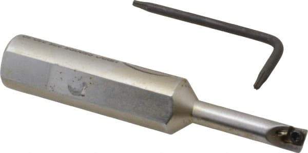 Hertel - 0.23" Min Bore Diam, 2-3/4" OAL, 1/2" Shank Diam, HBBC Indexable Boring Bar - 1" Max Bore Depth, CD.. Insert, Screw Holding Method - Eagle Tool & Supply