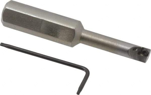 Hertel - 0.285" Min Bore Diam, 2-3/4" OAL, 1/2" Shank Diam, HBBC Indexable Boring Bar - 1-1/4" Max Bore Depth, CD.. Insert, Screw Holding Method - Eagle Tool & Supply