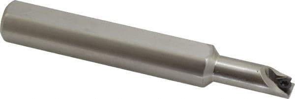 Hertel - 0.438" Min Bore Diam, 4-1/4" OAL, 5/8" Shank Diam, HBBQ Indexable Boring Bar - 1-1/8" Max Bore Depth, TPC.. Insert, Screw Holding Method - Eagle Tool & Supply