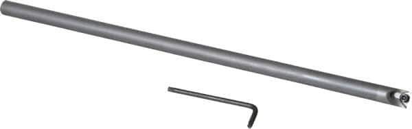 Hertel - 0.438" Min Bore Diam, 10" OAL, 3/8" Shank Diam, HBBQ Indexable Boring Bar - 3-3/4" Max Bore Depth, TPC.. Insert, Screw Holding Method - Eagle Tool & Supply