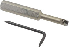 Hertel - 0.23" Min Bore Diam, 2-1/2" OAL, 3/8" Shank Diam, HBBC Indexable Boring Bar - 1" Max Bore Depth, CD.. Insert, Screw Holding Method - Eagle Tool & Supply